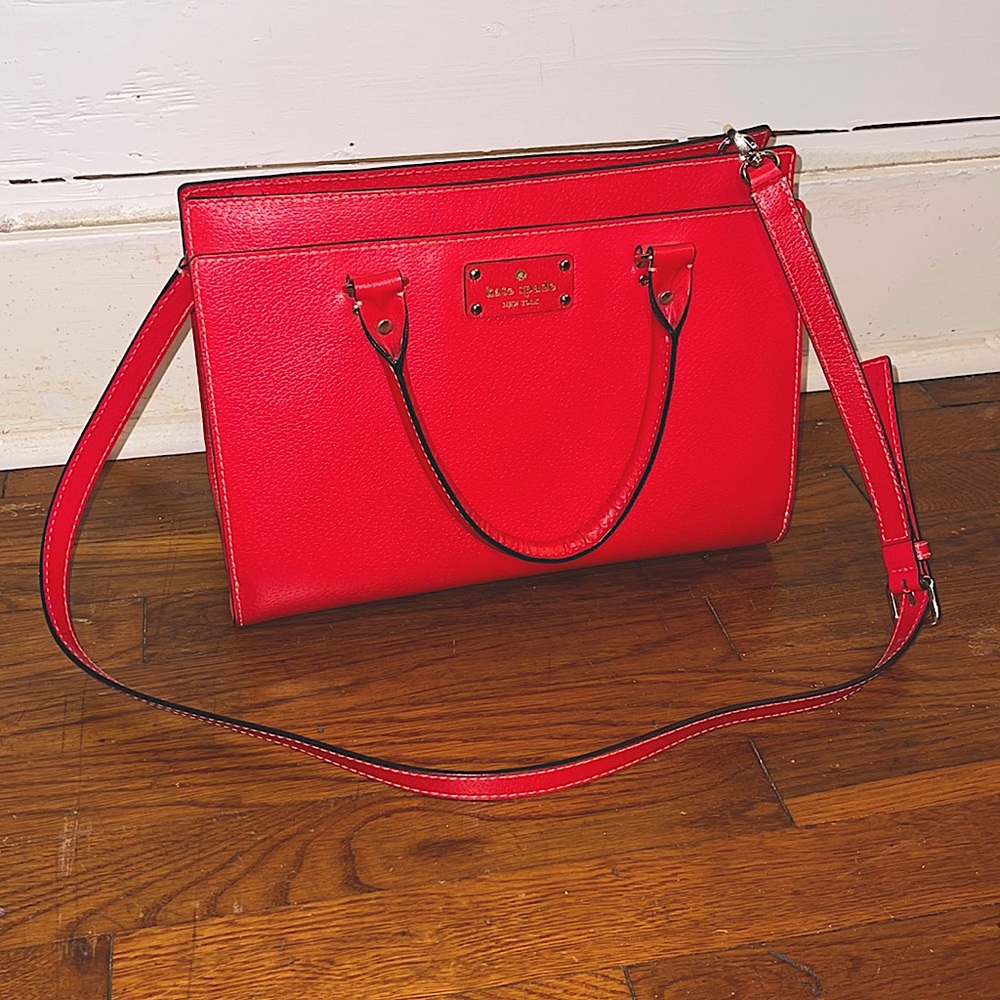 Kate Spade Wellesley Durham Red Leather Satchel